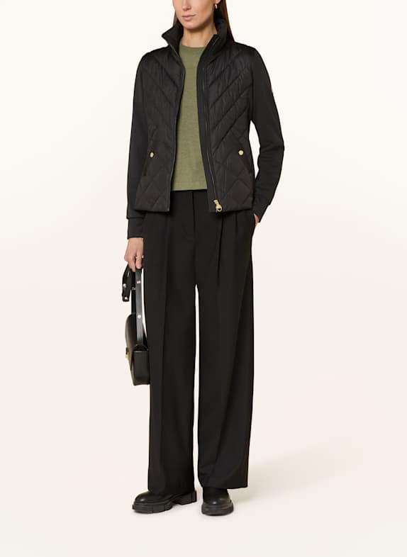 BARBOUR INTERNATIONAL Kurtka pikowana NATALIA z mieszanki materiałów CZARNY