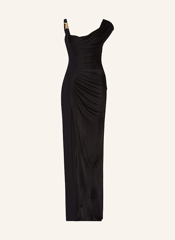 VERSACE Dress in mixed materials BLACK