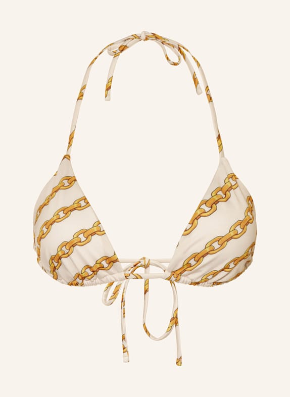 VERSACE Triangel-Bikini-Top BEIGE/ GOLD