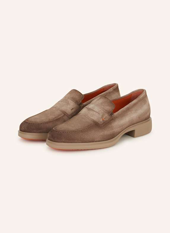 Santoni Penny loafer EASY BROWN