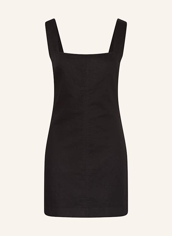 Calvin Klein Jeans Etuikleid mit Leinen SCHWARZ