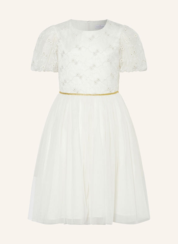 DANAMADE Tüllkleid mit Glitzergarn CREME