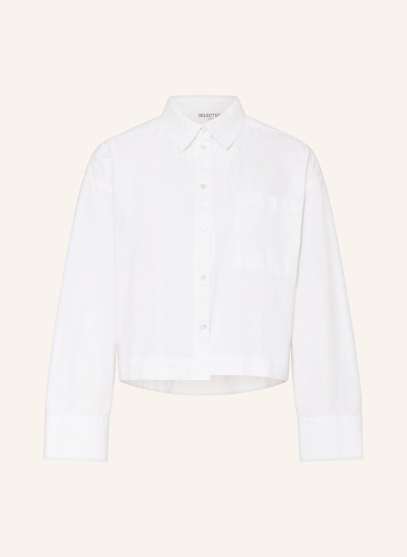 SELECTED Femme Cropped-Hemdbluse WEISS