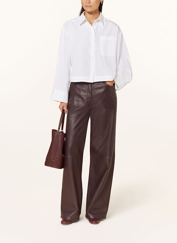 SELECTED Kort skjortblus VIT