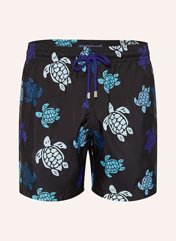 VILEBREQUIN Swim shorts MAHINA BLACK/ BLUE/ MINT