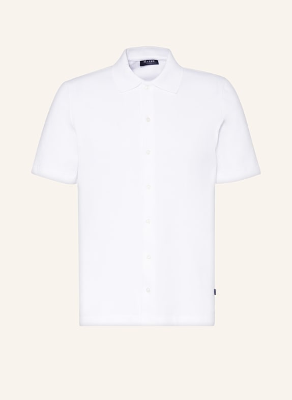MAERZ MUENCHEN Kurzarm-Hemd Regular Fit aus Jersey WEISS