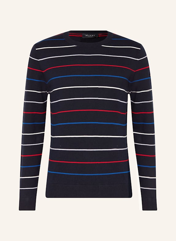 MAERZ MUENCHEN Pullover DUNKELBLAU/ ROT/ WEISS