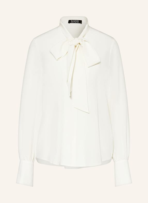 SLY 010 Schluppenbluse ALDINDA aus Seide WEISS