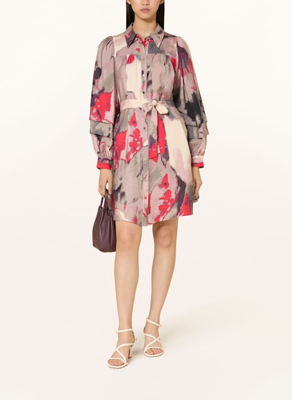 Y.A.S. Hemdblusenkleid HELLLILA/ FUCHSIA/ NEONROT