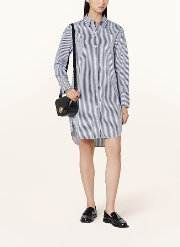 Marc O'Polo robe chemise BLANC / BLEU FONCÉ