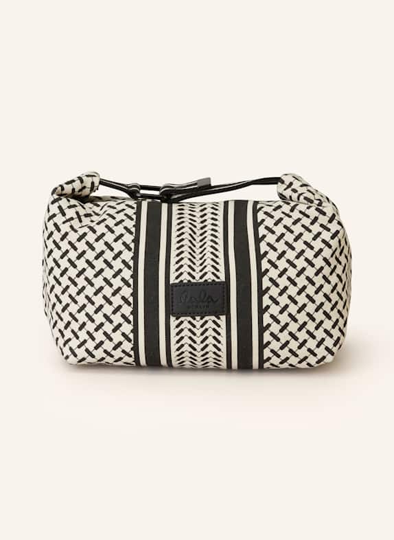 Lala Berlin Kosmetiktasche CAMILLA ECRU/ SCHWARZ