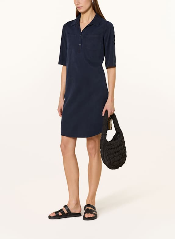 CATNOIR Hemdblusenkleid DUNKELBLAU/ BRAUN/ ECRU