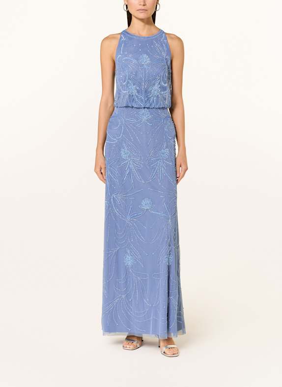 ADRIANNA PAPELL Abendkleid mit Pailletten BLAU