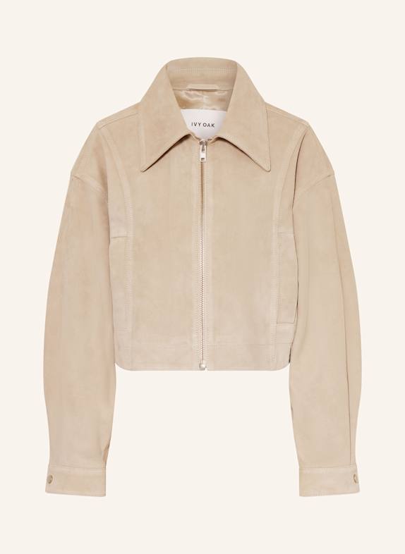 IVY OAK Lederjacke LENA TAUPE