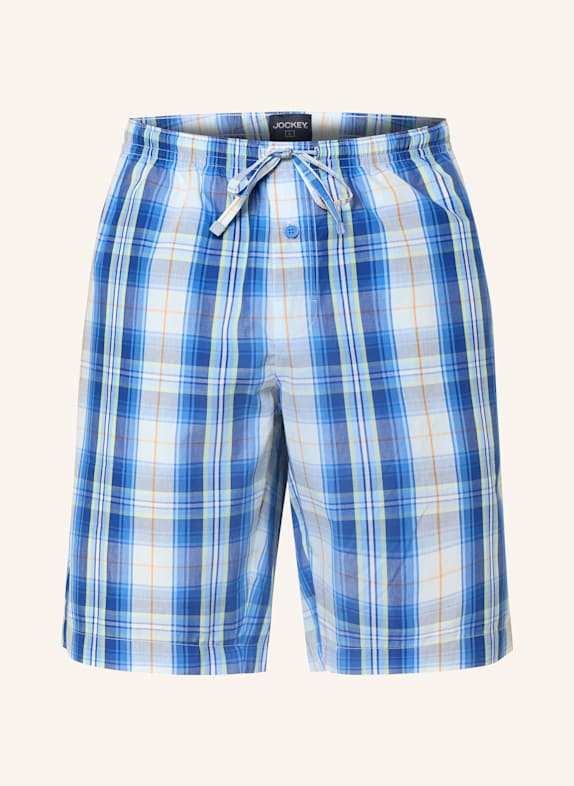 JOCKEY Schlafshorts SOFT WASH WOVENS DUNKELBLAU/ HELLBLAU/ NEONORANGE