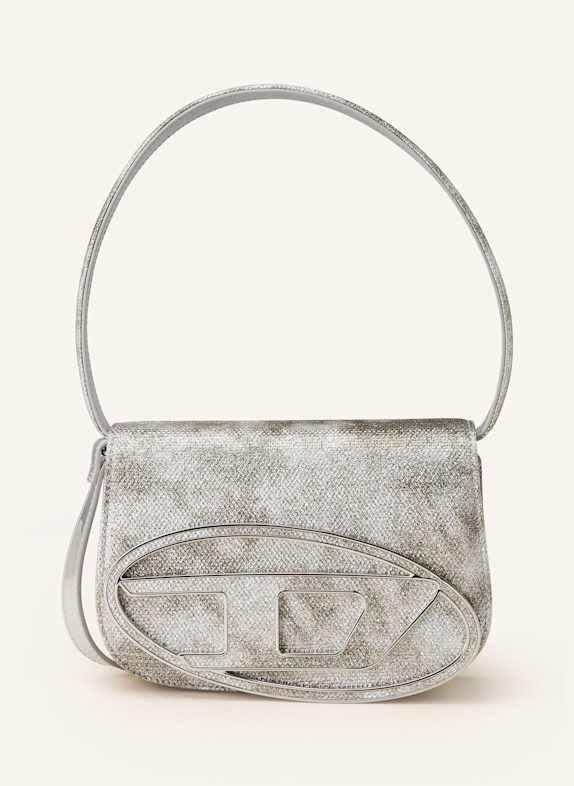 DIESEL Schultertasche 1DR SILBER/ GRÜN