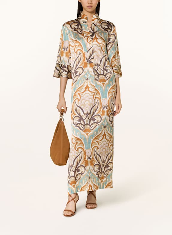 dea kudibal Seidenkleid HELGA mit 3/4-Arm BEIGE/ ECRU/ ROSÉ