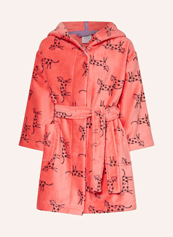 Sanetta Bademantel mit Kapuze PINK/ SCHWARZ/ LILA