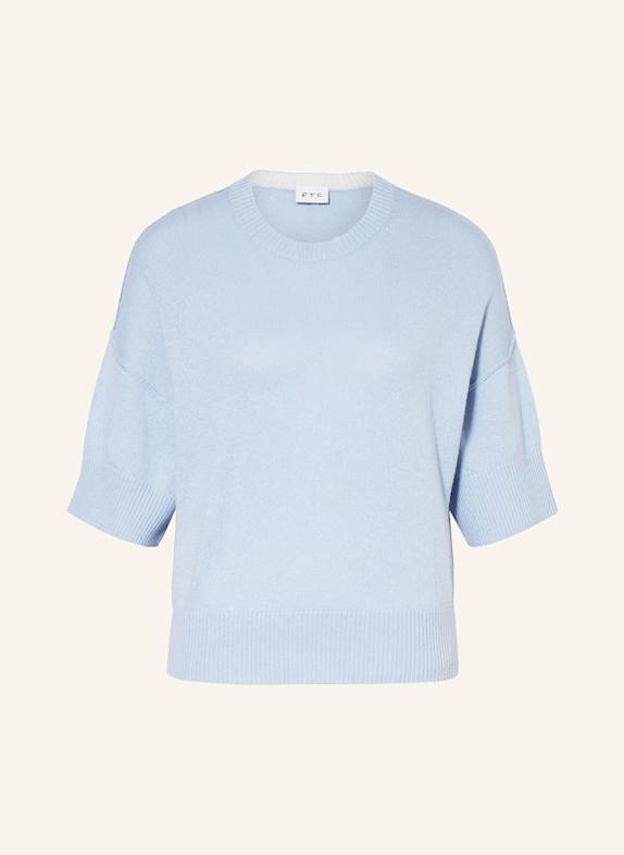 FTC CASHMERE Strickshirt mit Cashmere HELLBLAU