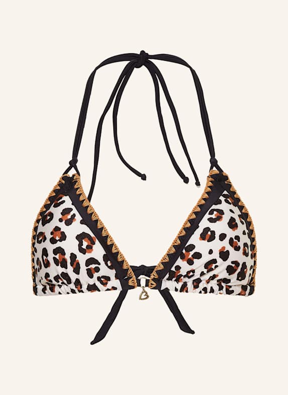 BANANA MOON Triangel-Bikini-Top BLUCO MAKABA ECRU/ SCHWARZ/ BRAUN