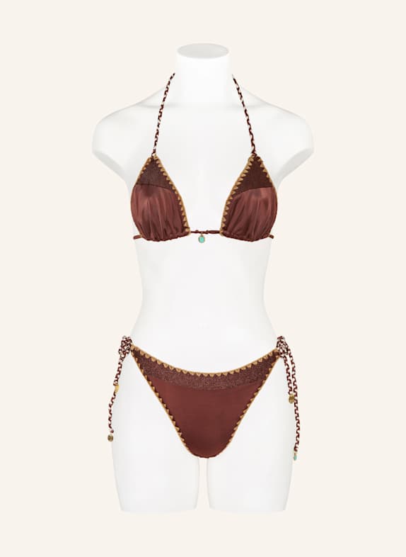BANANA MOON COUTURE NAZCA BLIKA Triangle Bikini Bottoms DARK BROWN