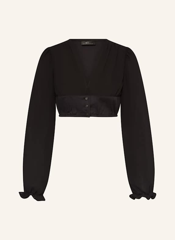 WALDORFF Dirndlbluse mit Cut-outs SCHWARZ