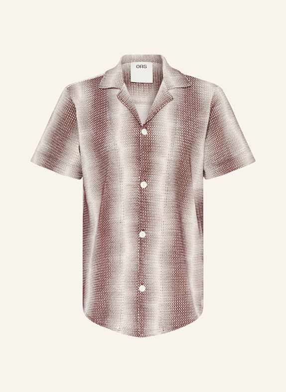 OAS Resorthemd MERLOT ECHO Comfort Fit CREME/ DUNKELBRAUN