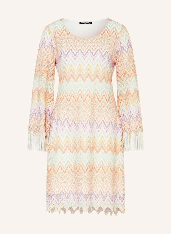 Ana Alcazar Häkelkleid mit Glitzergarn HELLROSA/ ORANGE/ HELLLILA