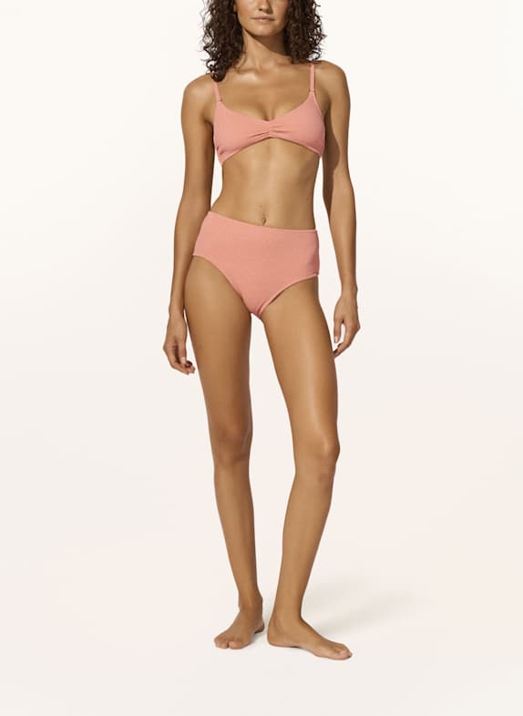 watercult Bikinibroekje met hoge taille SWIM SPARKLE met glittergaren ZALM