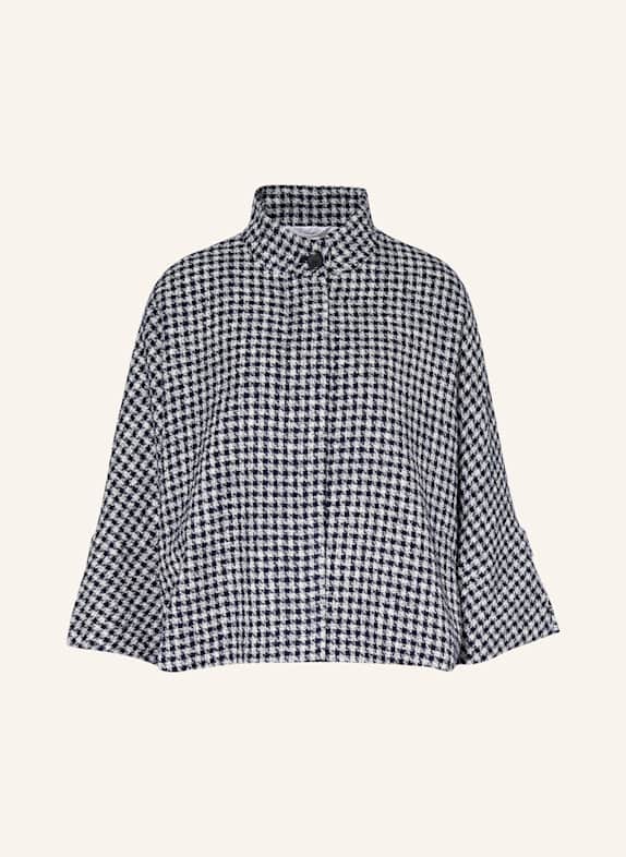 MORE Bouclé-Jacke DUNKELBLAU/ WEISS
