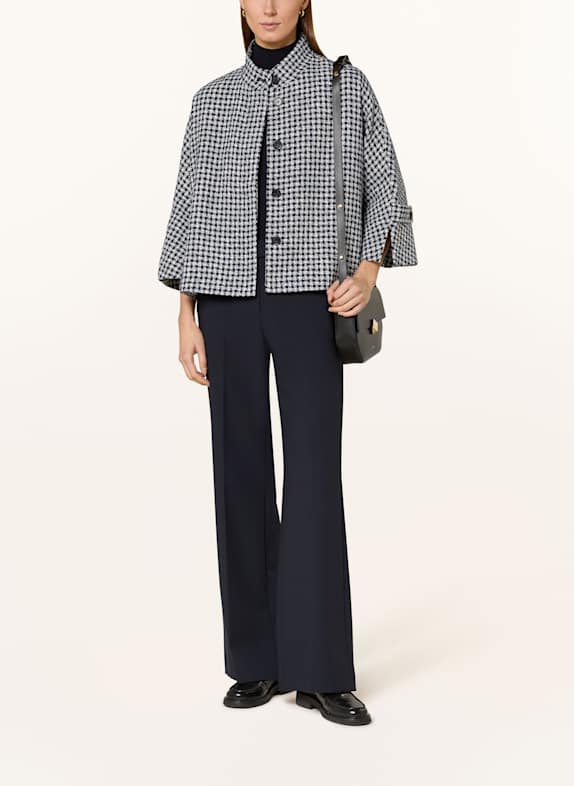 MORE Bouclé-Jacke DUNKELBLAU/ WEISS