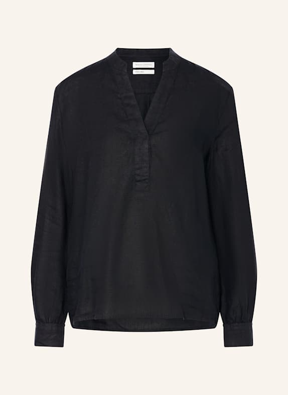 Marc O'Polo Blusenshirt aus Leinen SCHWARZ