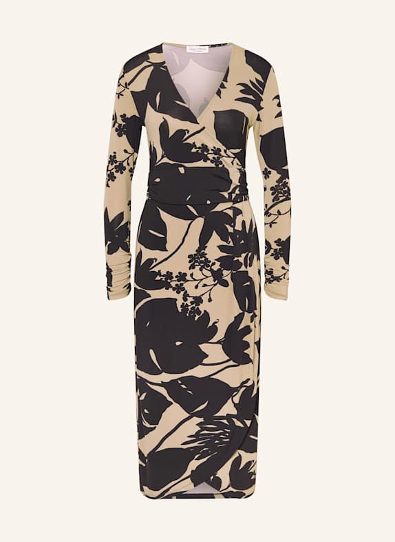 Marc O'Polo Kleid in Wickeloptik SCHWARZ/ BEIGE