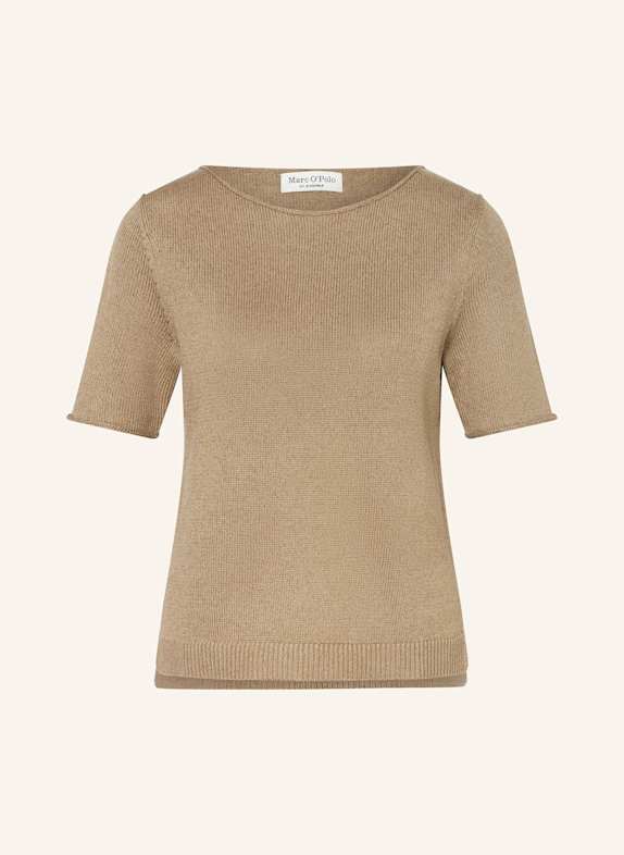 Marc O'Polo Strickshirt mit Leinen BEIGE