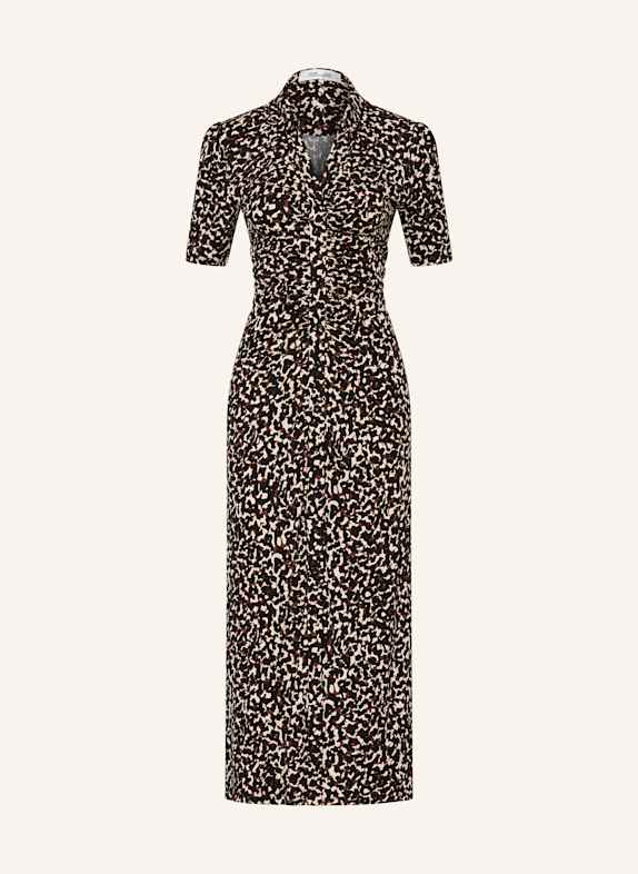 DIANE VON FURSTENBERG Jerseykleid ZOEY SCHWARZ/ BRAUN/ ECRU