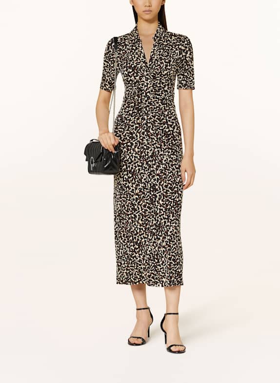 DIANE VON FURSTENBERG Jerseykleid ZOEY SCHWARZ/ BRAUN/ ECRU