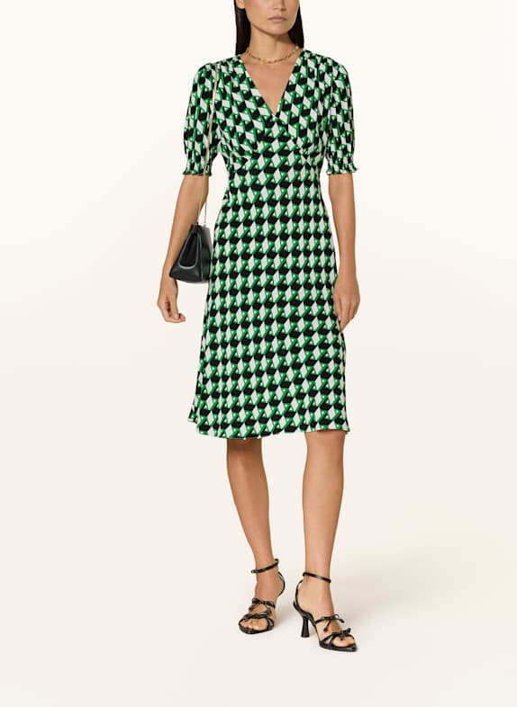 DIANE VON FURSTENBERG Kleid JEMMA GRÜN/ WEISS/ SCHWARZ