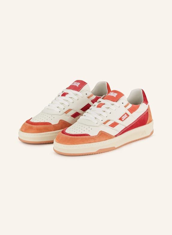 CAVAL Sneakersy PLAYGROUND KREMOWY/ CZERWONY/ POMARAŃCZOWY