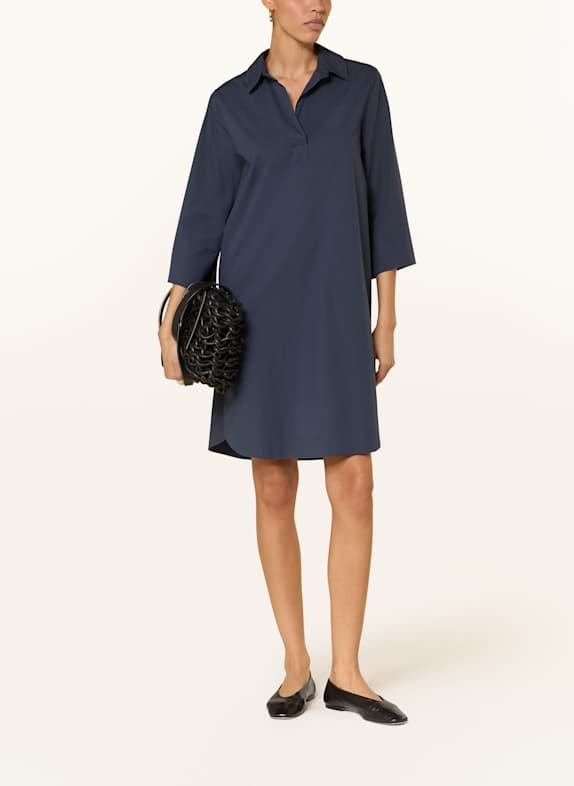 0039 ITALY DERRY dress with 3/4 sleeves DARK BLUE