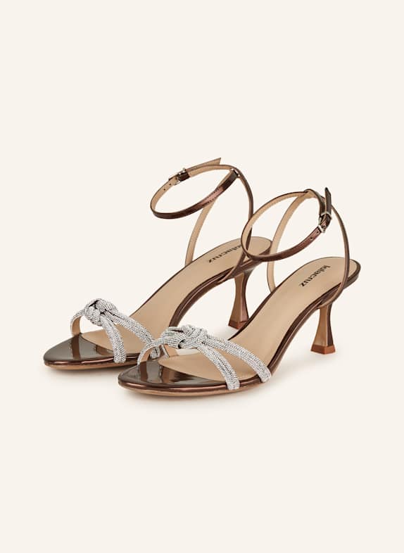 Lola Cruz Sandaletten BRAUN/ SILBER