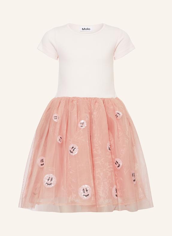 molo Kleid im Materialmix HELLROSA/ ROSÉ