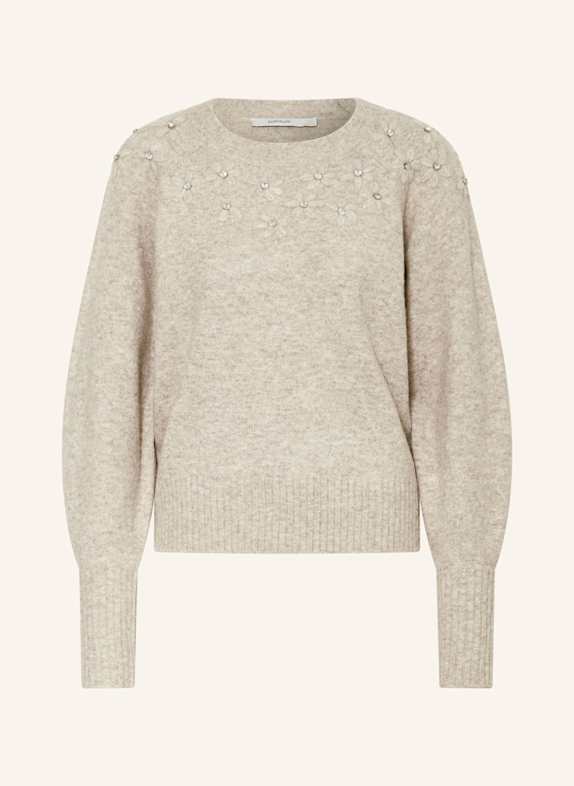 summum woman Pullover mit Schmucksteinen BEIGE