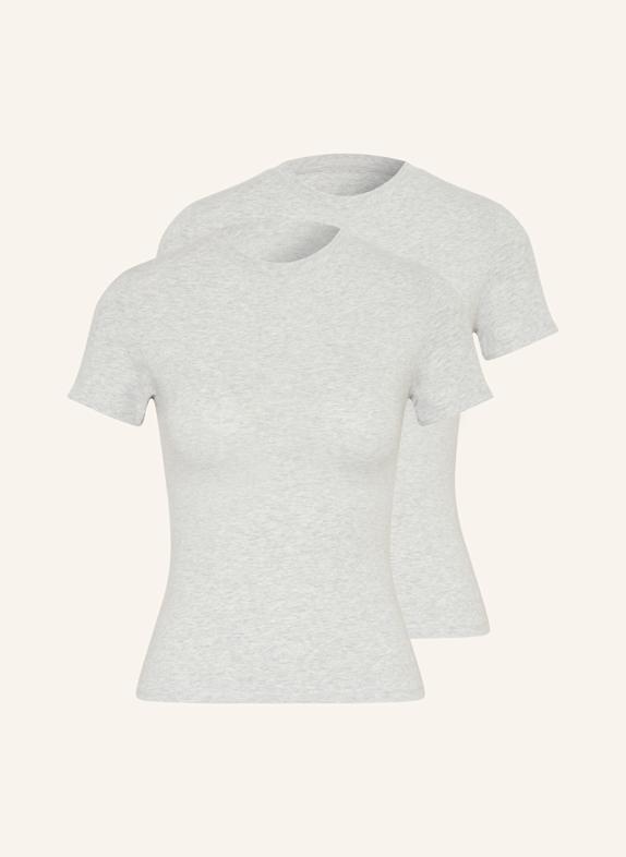 SKIMS 2-Holzweiler Hanger Dots print T-shirt LIGHT HEATHER GREY