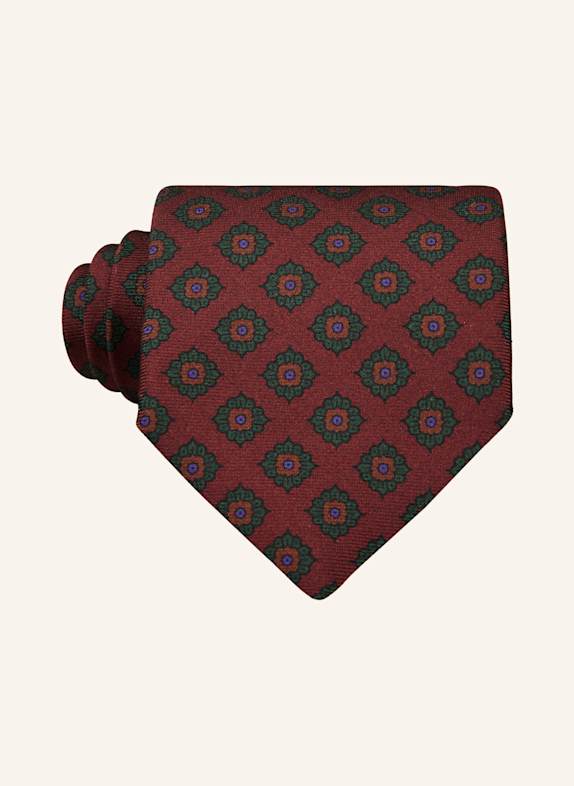 VIOLA MILANO Tie DARK RED/ DARK GREEN
