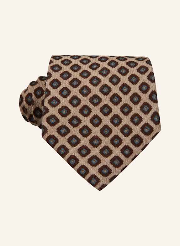 VIOLA MILANO Tie LIGHT BROWN/ BROWN/ BLUE GRAY