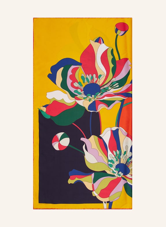 Barbieri Silk scarf DARK YELLOW/ DARK BLUE/ RED