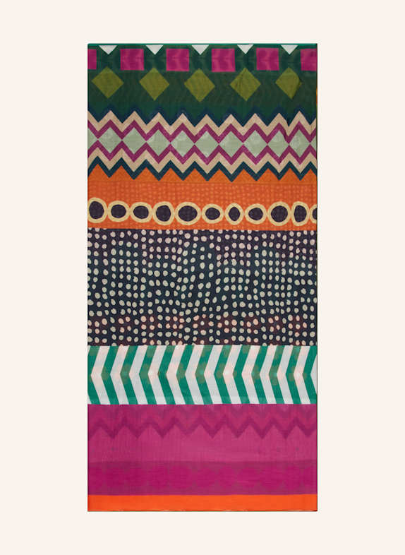Barbieri Tuch ORANGE/ FUCHSIA/ GRÜN