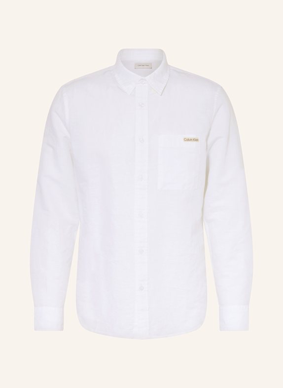 Calvin Klein Jeans Hemd Regular Fit mit Leinen WEISS