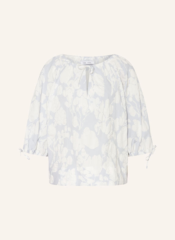 SAMSØE  SAMSØE Blusenshirt SAMATERA mit 3/4-Arm HELLBLAU/ WEISS