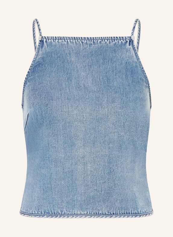 SAMSØE  SAMSØE Top SABELLAGIO in Jeansoptik mit Cut-out BLAU